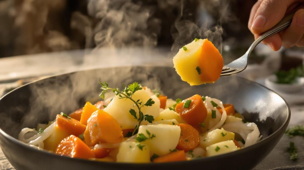 Cuisson à la vapeur : comment mieux préserver les propriétés des pommes de terre, des carottes et des oignons